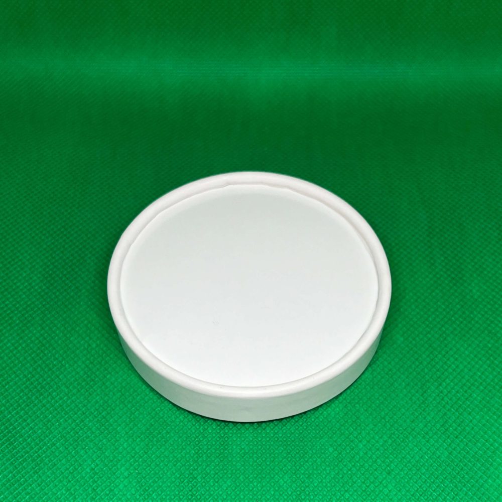 Tampa branca de papel delivery para pote 120ml (73mm )