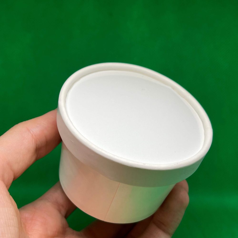 Tampa branca de papel delivery para pote 120ml (73mm)